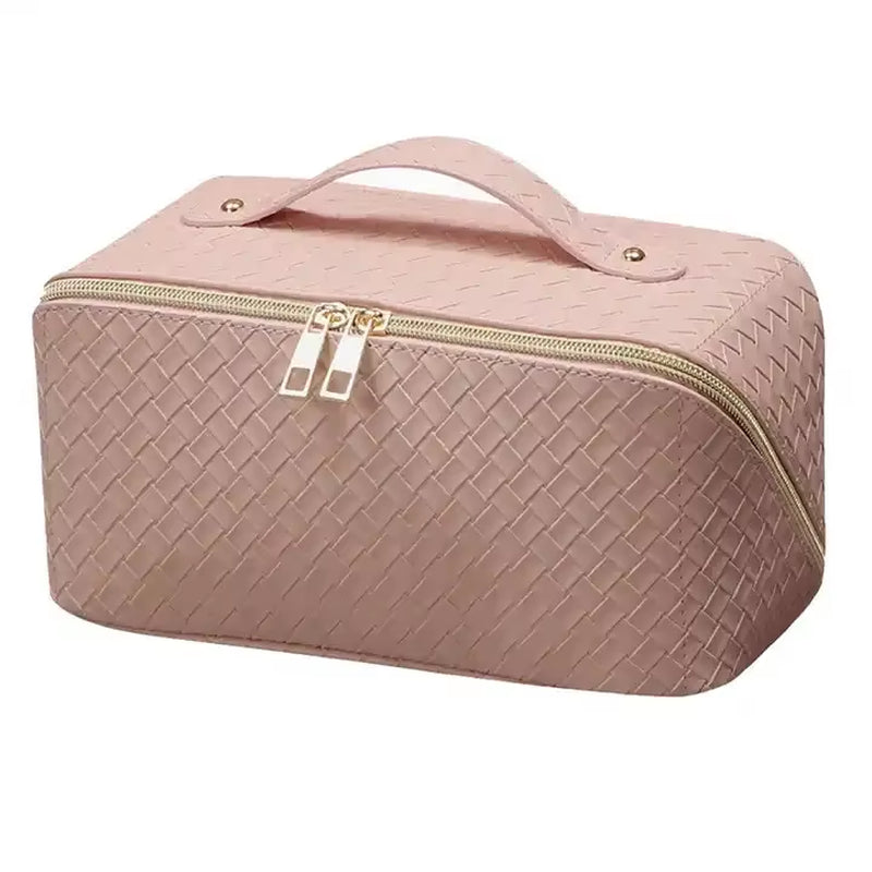 Travel Large Cosmetic Bag Luxury Women Lady Toiletry Women Makeup Bag Pouch Portable Leather Makeup Storage Bag