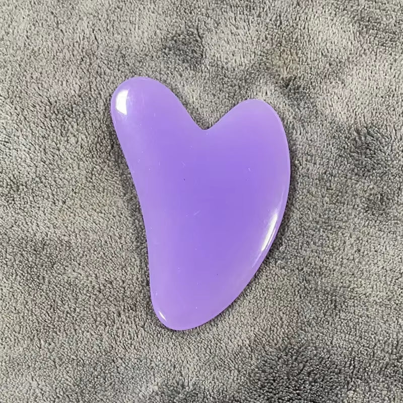Portable Natural Resin Gua Sha Scraper Board Rose Quartz Scraper Face Lifting Anti-Wrinkle Massage Board Body Beauty Spa Massage