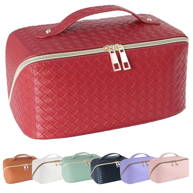 Portable Makeup Storage Bag – Luxury Leather Design for Ladies