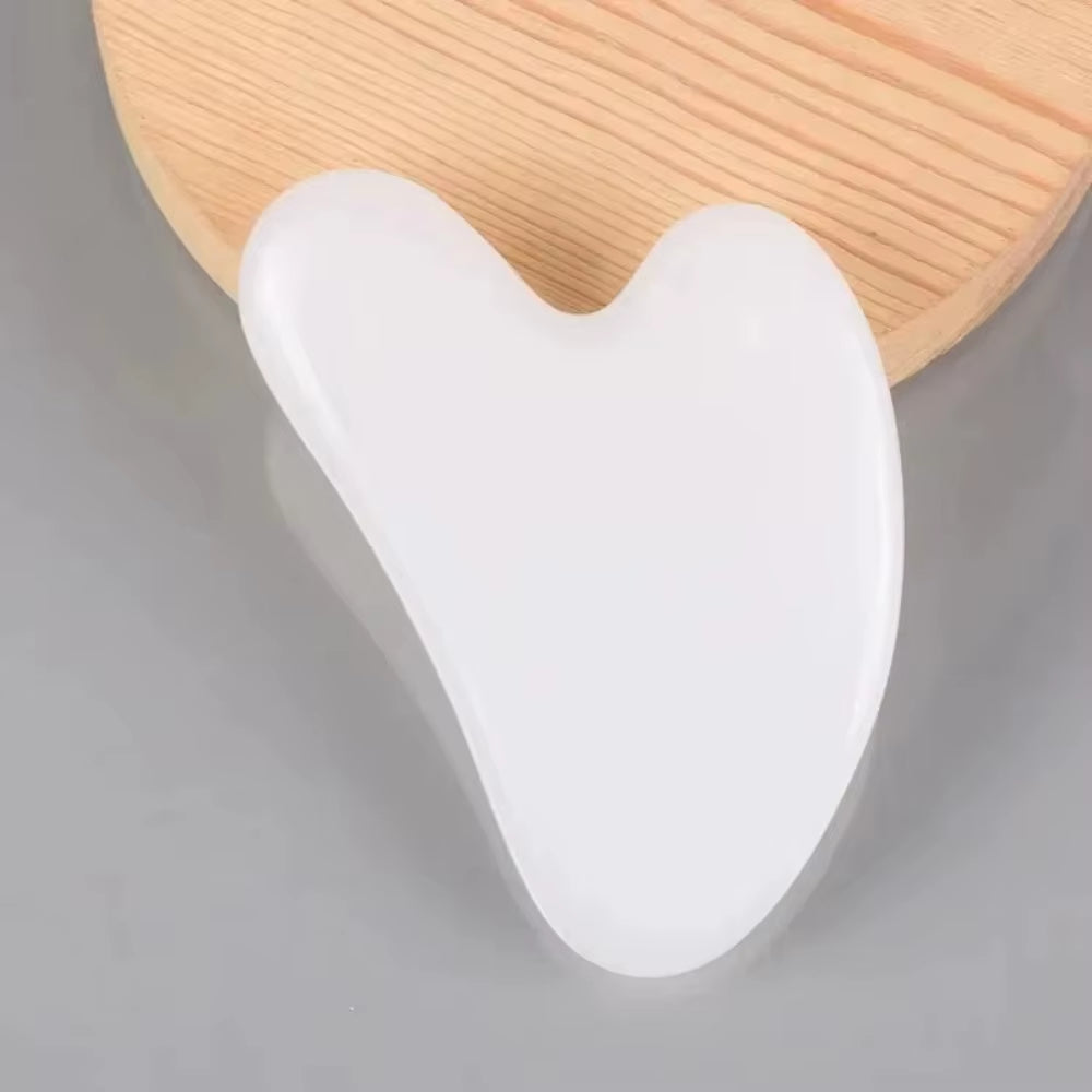 Portable Natural Resin Gua Sha Scraper Board Rose Quartz Scraper Face Lifting Anti-Wrinkle Massage Board Body Beauty Spa Massage