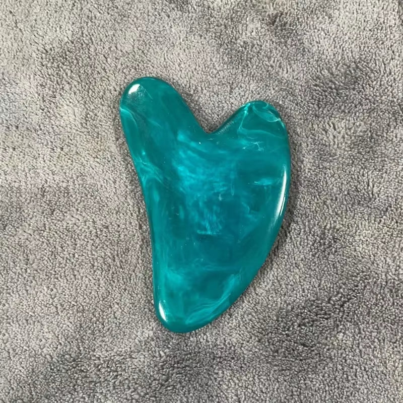 Portable Natural Resin Gua Sha Scraper Board Rose Quartz Scraper Face Lifting Anti-Wrinkle Massage Board Body Beauty Spa Massage