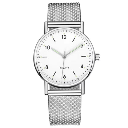 Fashion Women Watches Men Gold Watch Silver Heart Dial Silicone Mesh Belt Wristwatch Reloj Mujer Montre Femme Women'S Watch 2024