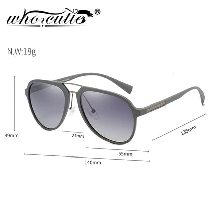 Ultralight TR90 Polarized Sunglasses Aviation Frame Men 2025 Brand Design Matte Black Fade Sun Glasses Driving Male Oculos S053