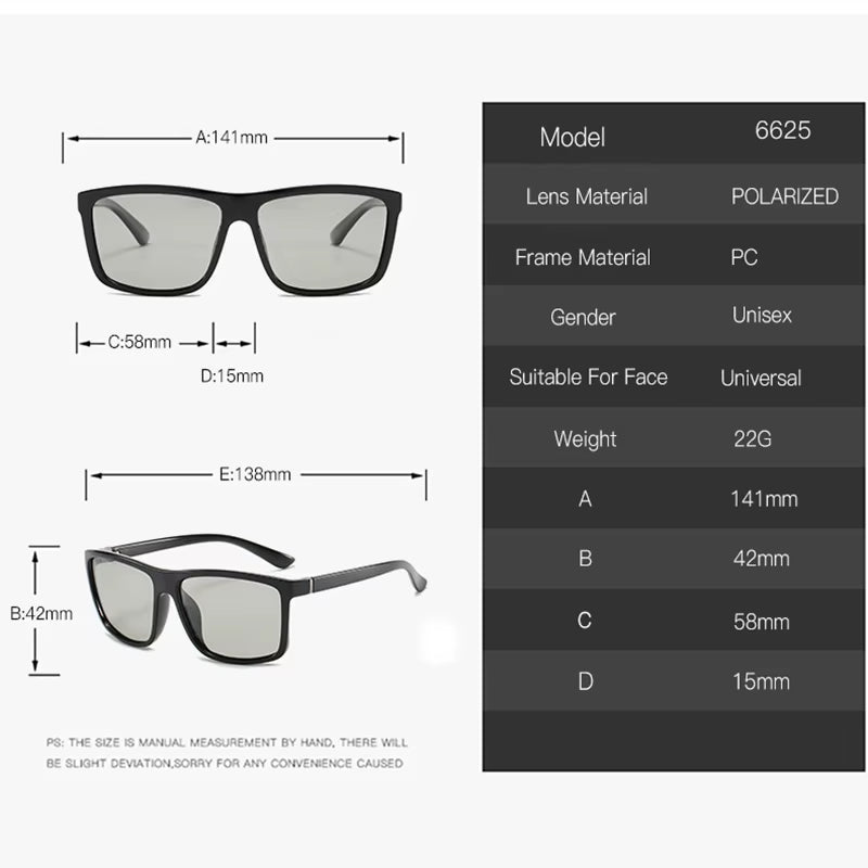 Men Polarized Sunglasses Brand Vintage Square Driving Movement Sun Glasses Men Driver Safety Protect UV400 Eyeglasses