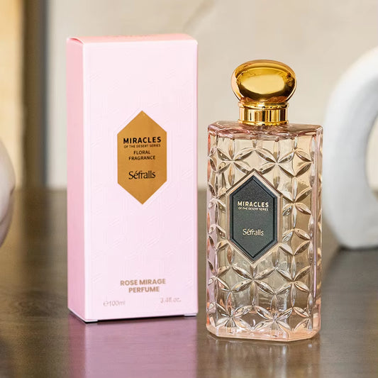 Séfralls ROSE MIRAGE PERFUME FLORAL FRAGRANCE 100Ml/3.4Fl.Oz Luxury Perfume,Long-Lasting Floral Rose Fragrance, Cologne