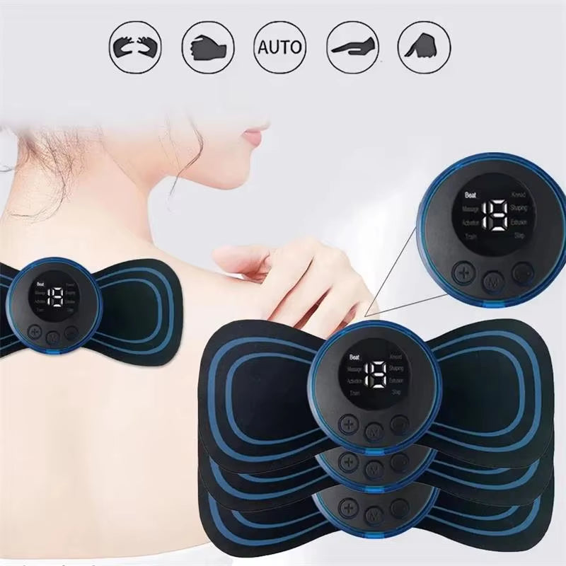 Muscle Electric Massager 2/3/4 Pcs EMS Neck Massage Machine 8 Modes 19 Levels of Strength Vibrater Instrument