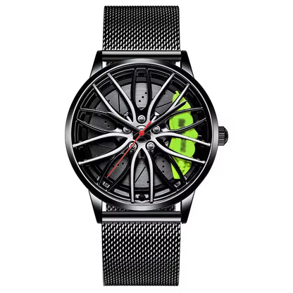 New Watches Men Sports Car Men Watches Quartz Waterproof Sport Rim Hub Wheel Wristwatch Car Quartz Men'S Watches Man Watch