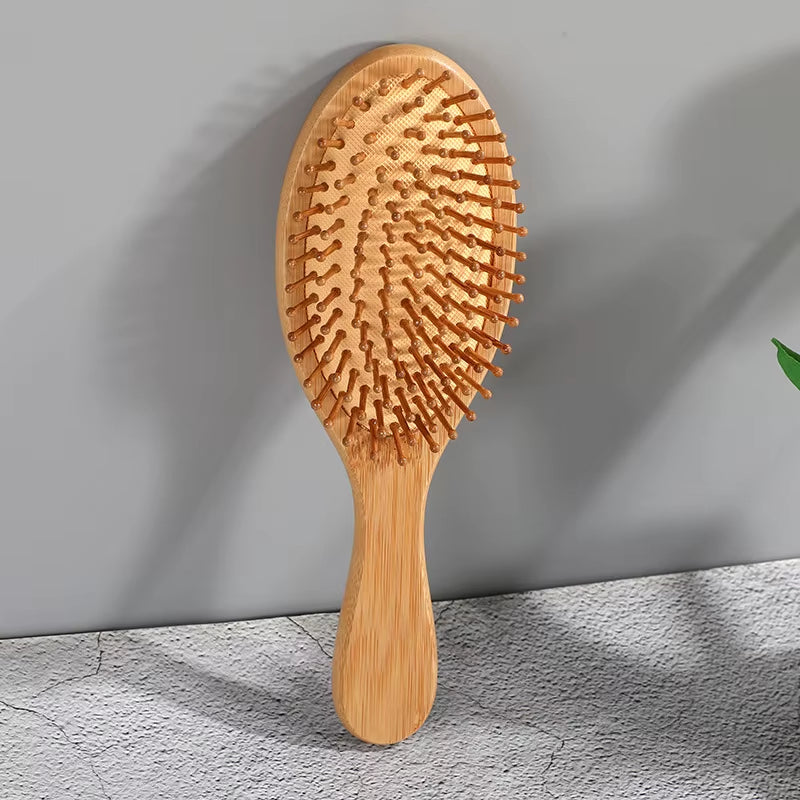 1PC Wood Comb Professional Healthy Paddle Cushion Hair Loss Massage Brush Hairbrush Comb Scalp Hair Care Healthy Bamboo Comb