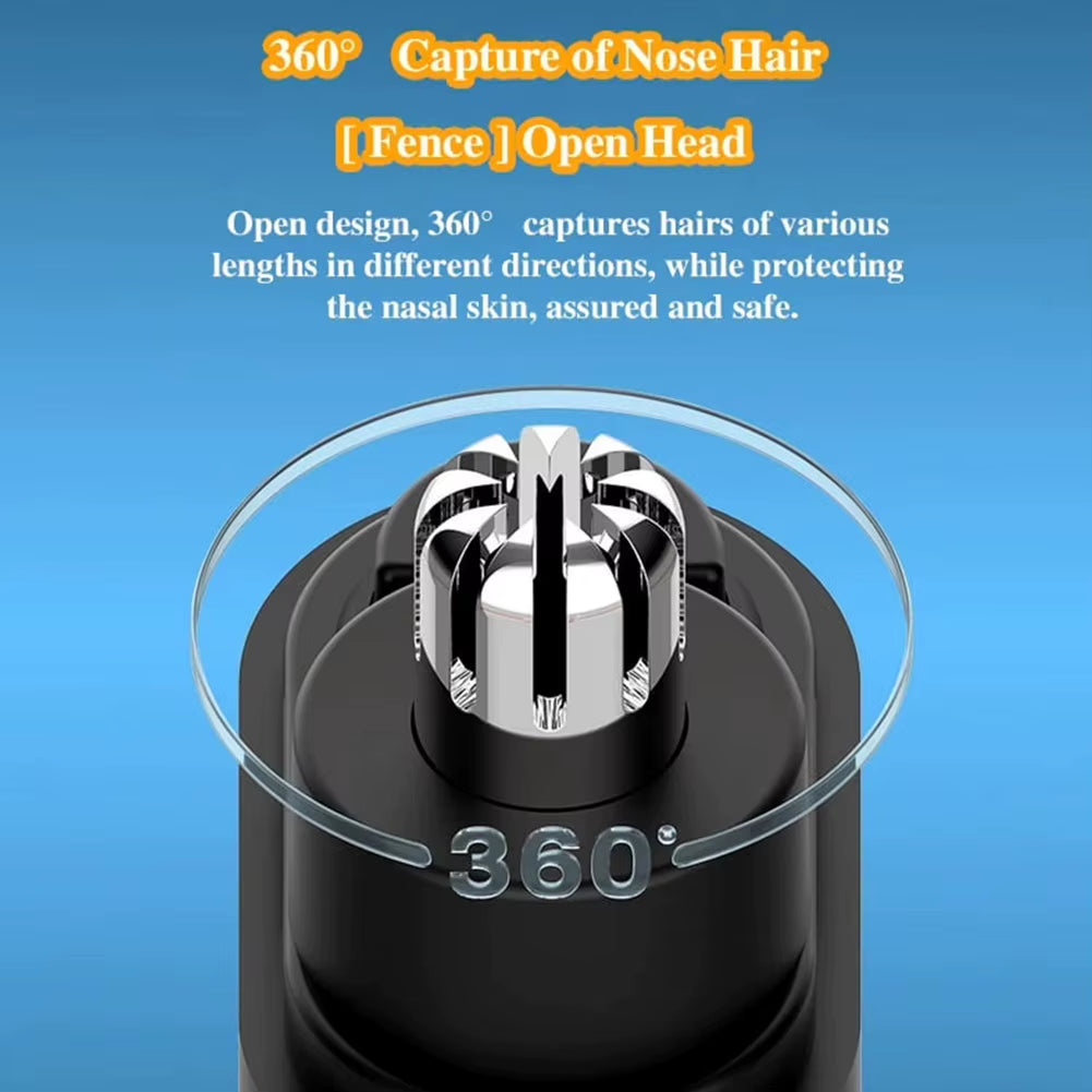 Electric Nose Hair Trimmer 7000 RPM Painless Nose Hair Clipper USB Charging Dual-Edge Blades Portable Men Mini Nose Hair Trimmer