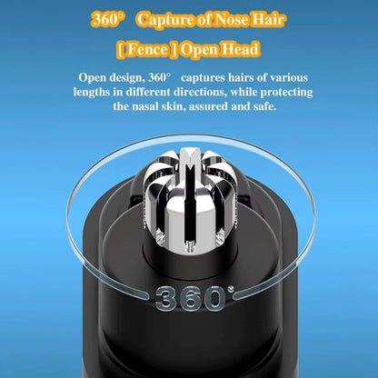 Electric Nose Hair Trimmer 7000 RPM Painless Nose Hair Clipper USB Charging Dual-Edge Blades Portable Men Mini Nose Hair Trimmer