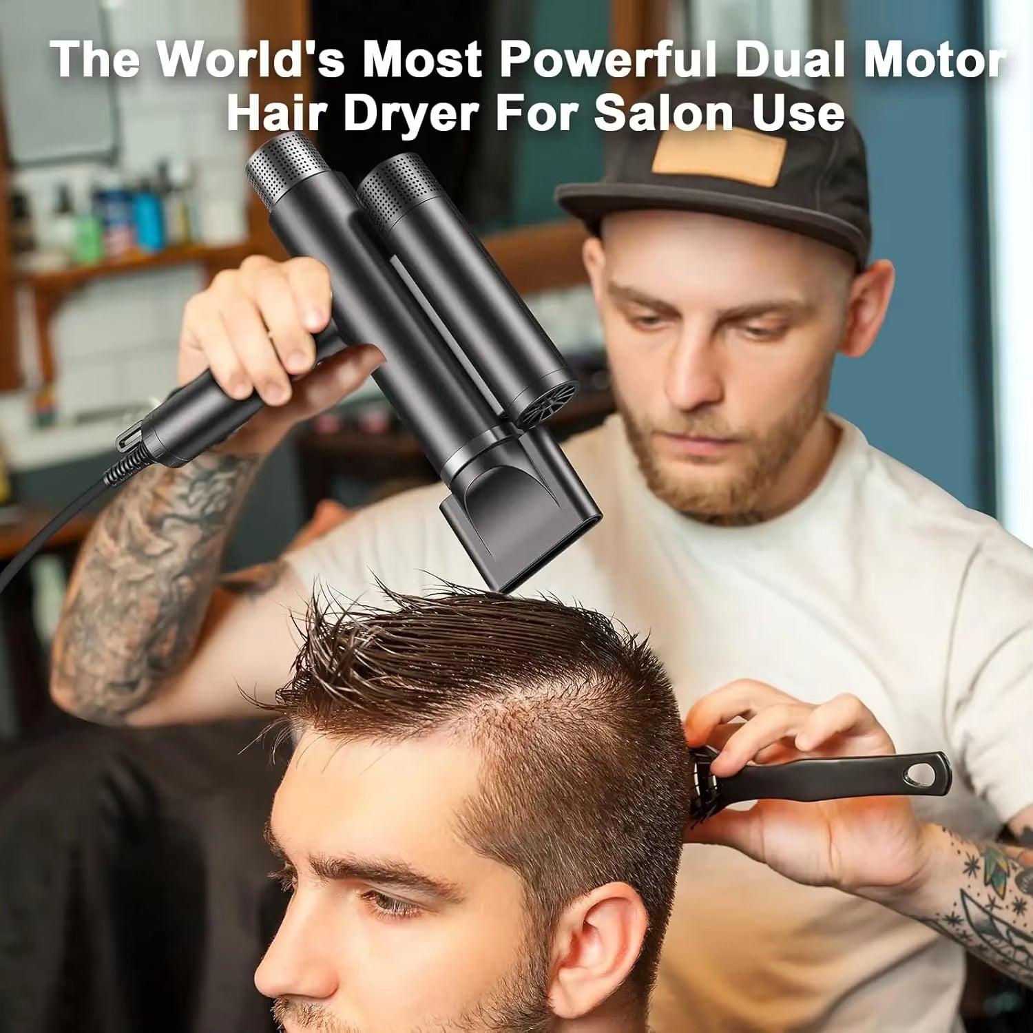 Pro Professional Hair Dryer, Unique 216,000 RPM Dual Brushless Motor | Ionic Blow Dryer for Salon & Home Use | Compact, Lightwei