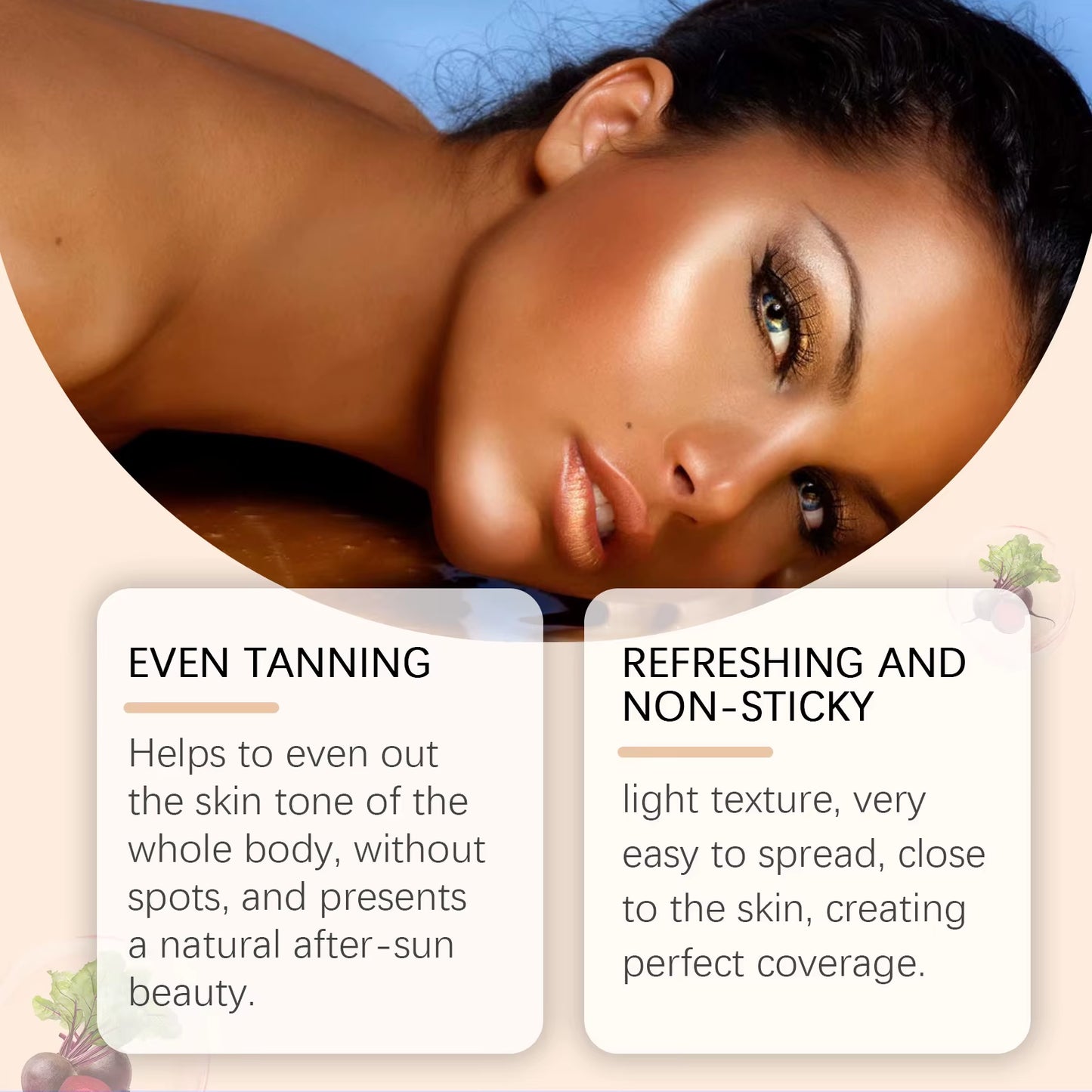 Facial Tanning Serum Liquid Dark Bronzer Blackening Moisturizing Repair Last Summer Beach Outdoor Sunbathing Body Tanner Product