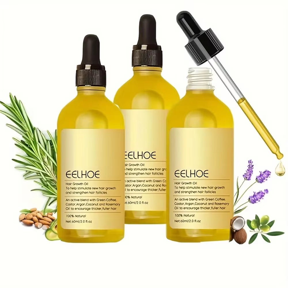 Rosemary Dense Hair Essential Oil Veganic Lavender Repair Hairs Damage Prevent Hair Loss Smooth Hairs Nourish Hair Care Oil 60Ml
