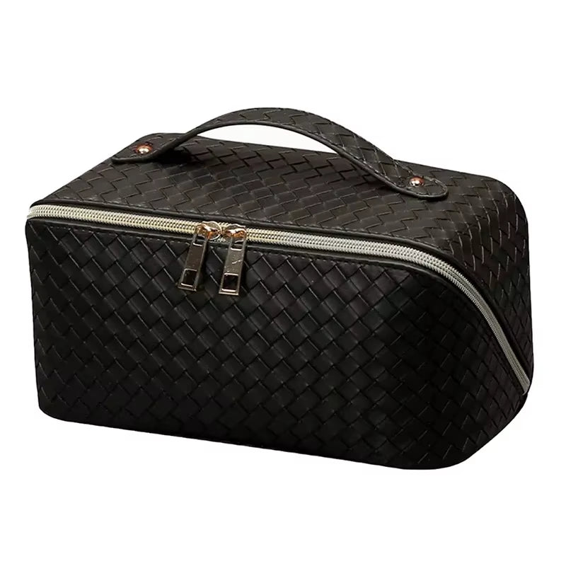 Travel Large Cosmetic Bag Luxury Women Lady Toiletry Women Makeup Bag Pouch Portable Leather Makeup Storage Bag