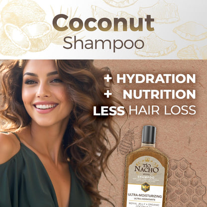 Ultra Hydration Shampoo with Coconut Oil & Royal Jelly, Hydrating & Nourishing for Dry, Damaged Hair, Fights Frizz & Protects from Breakage, 14 Fluid Ounces