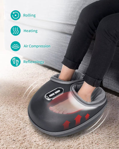 New Shiatsu Foot Massager Machine with Soothing Heat, Air Compression, Improve Blood Circulation and Foot Wellness