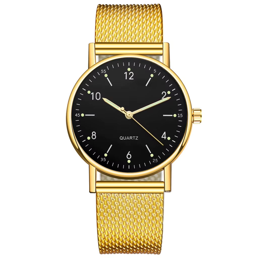 Fashion Women Watches Men Gold Watch Silver Heart Dial Silicone Mesh Belt Wristwatch Reloj Mujer Montre Femme Women'S Watch 2024
