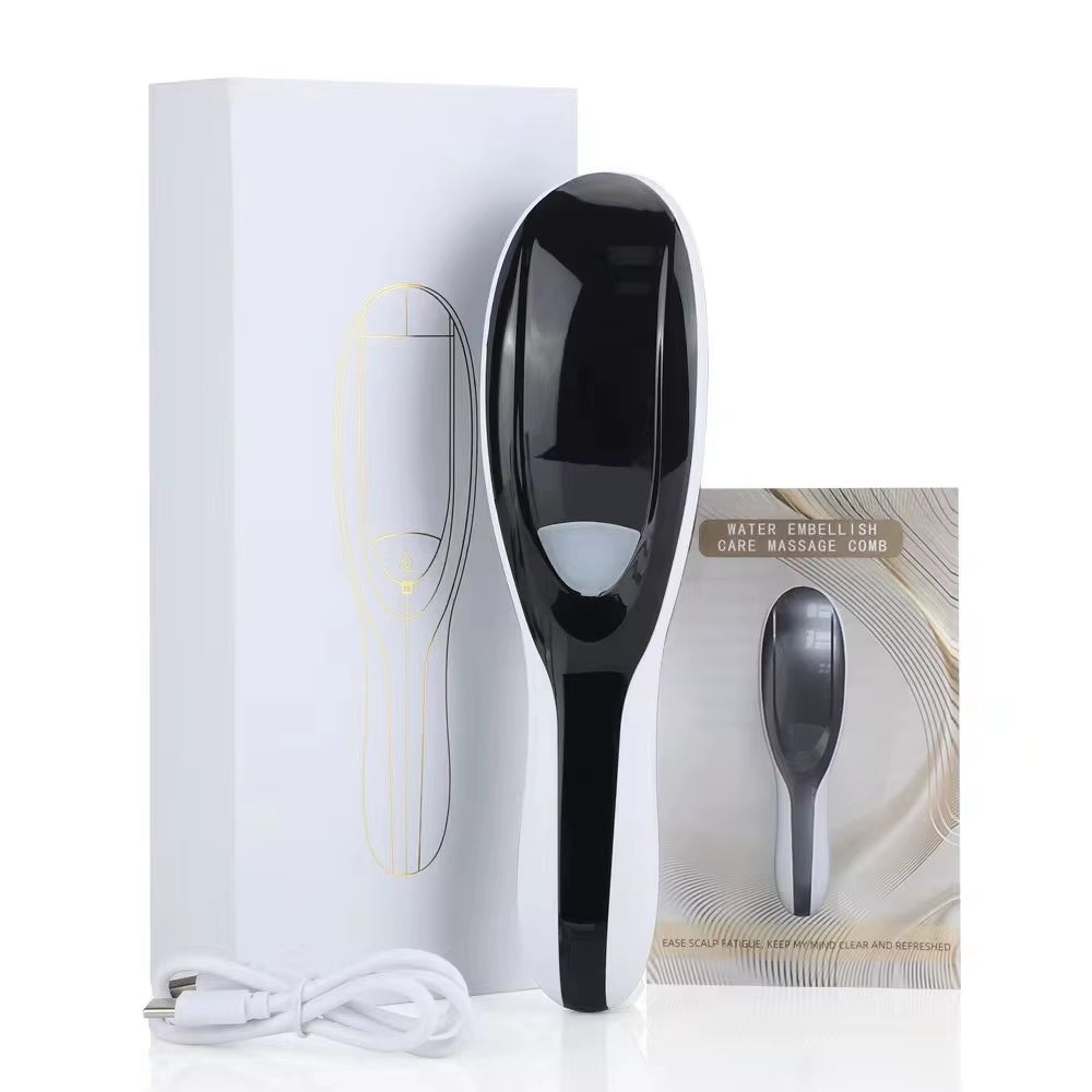 Electric LED Scalp Massage Comb Soft Scalp Head Fluid Brushes Head Massage Comb for Hair Growth Applicator