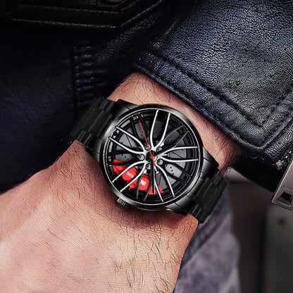 New Watches Men Sports Car Men Watches Quartz Waterproof Sport Rim Hub Wheel Wristwatch Car Quartz Men'S Watches Man Watch