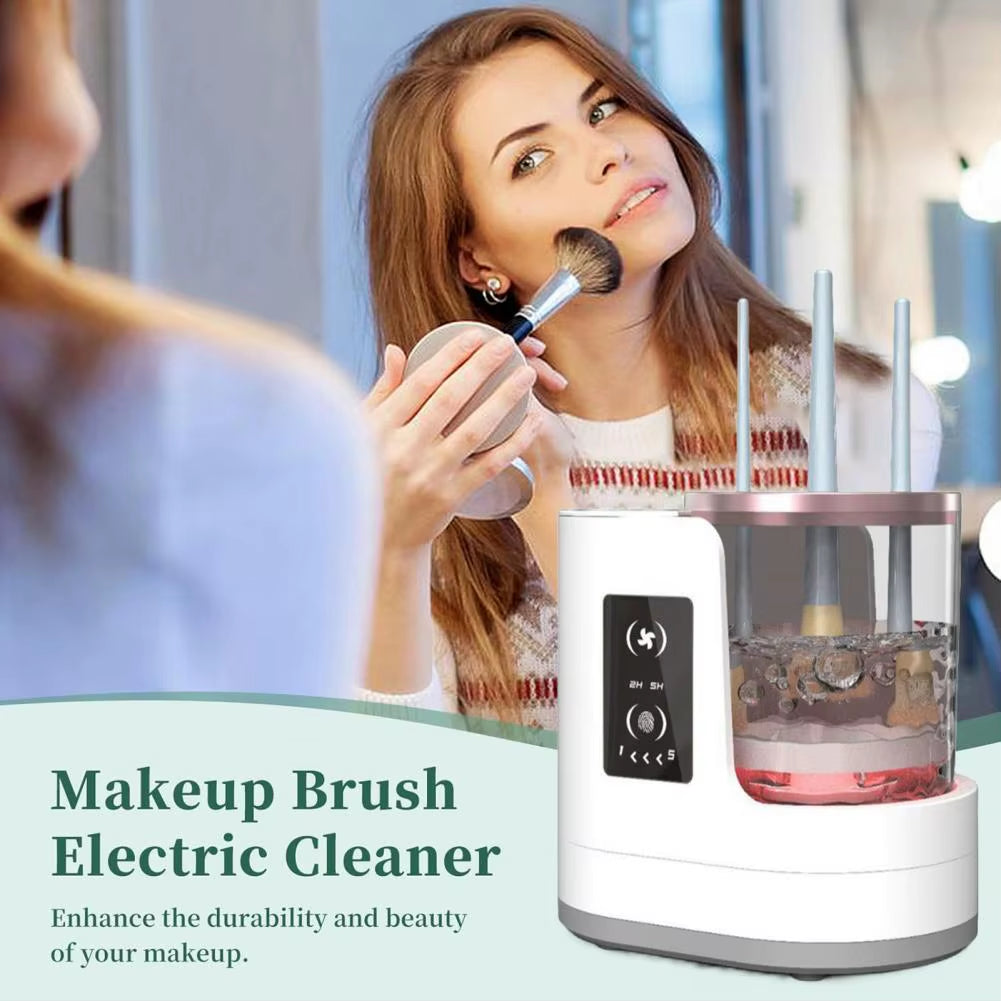 Electric Makeup Brush Cleaner USB Automatic Cosmetic Brush Cleaning Machine Multifunction Beauty Brush Dryer Washing Tools
