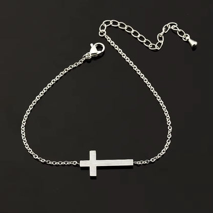 Jesus Cross Charm Bracelets for Women Men Jewelry Stainless Steel Chain Pulseras Christian Crucifix Bileklik Bracelet Homme