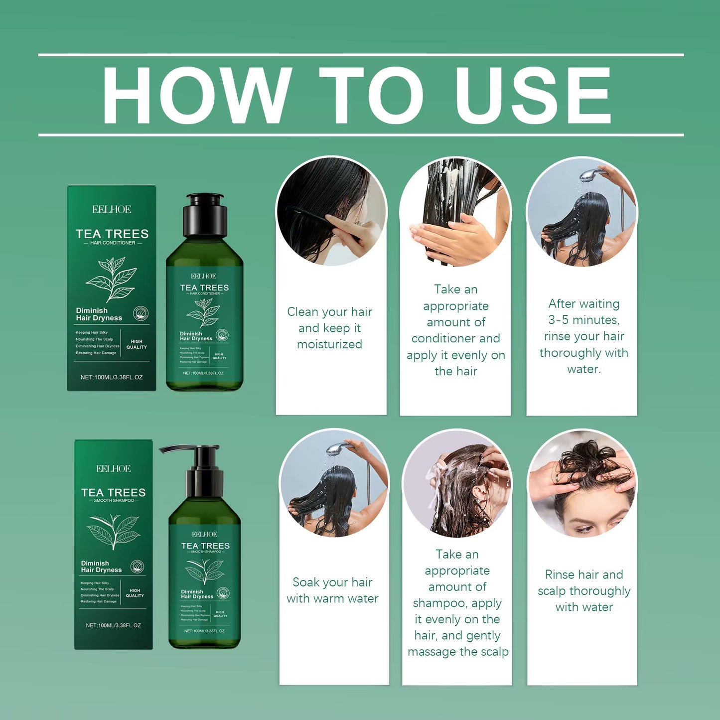 Shampoo with Collagen Hair Treatment Deep Repair Conditioning anti Breakage Hair Scalp Care Purifying Shampoo for Keratin 100Ml