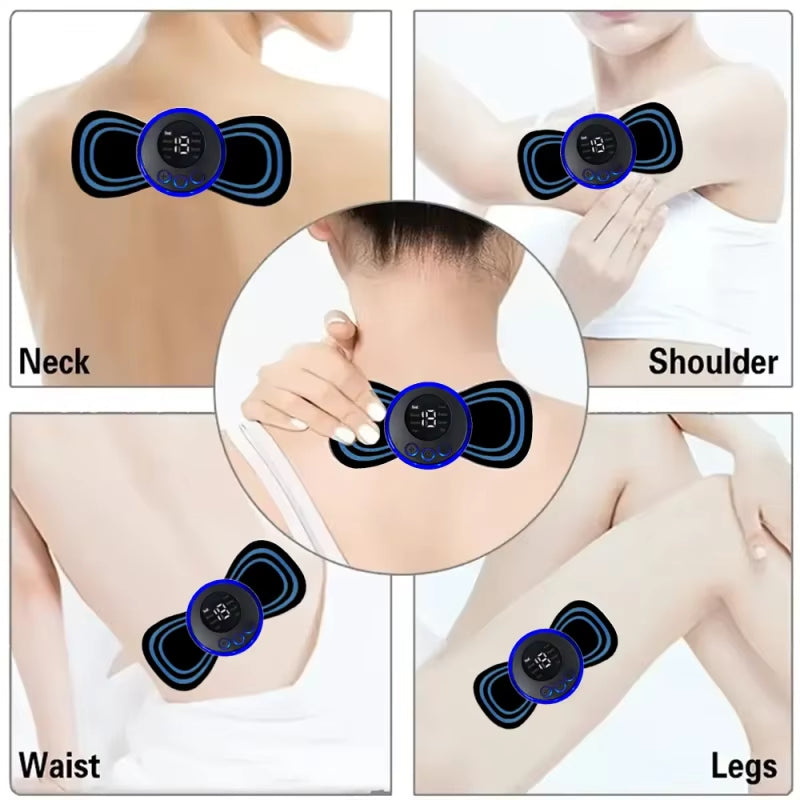 Muscle Electric Massager 2/3/4 Pcs EMS Neck Massage Machine 8 Modes 19 Levels of Strength Vibrater Instrument