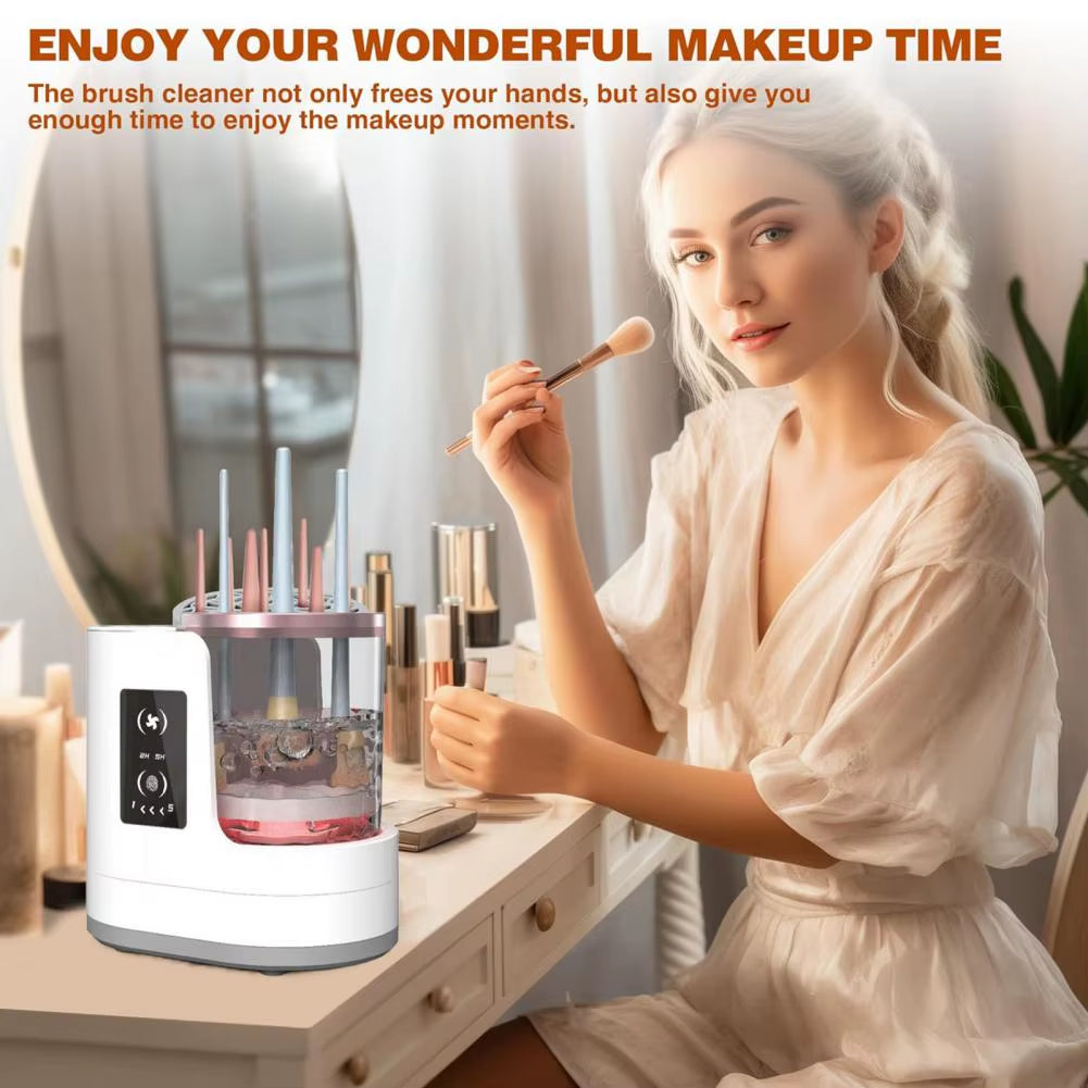 Electric Makeup Brush Cleaner USB Automatic Cosmetic Brush Cleaning Machine Multifunction Beauty Brush Dryer Washing Tools