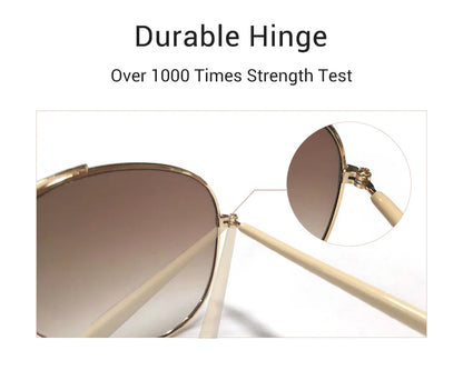 Luxury Vintage Sunglasses – Ultralight Gold Frame UV400 Eyewear for Men & Women