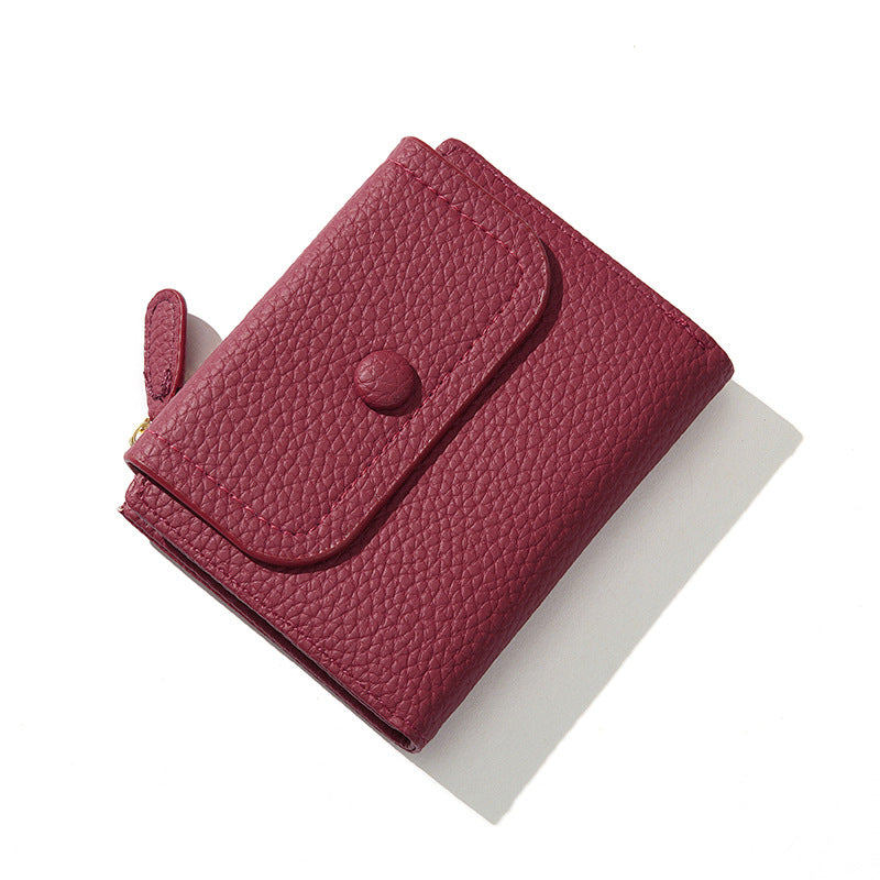 Small PU Leather Women’s Wallet – Designer Coin Purse with Compact Pocket Design