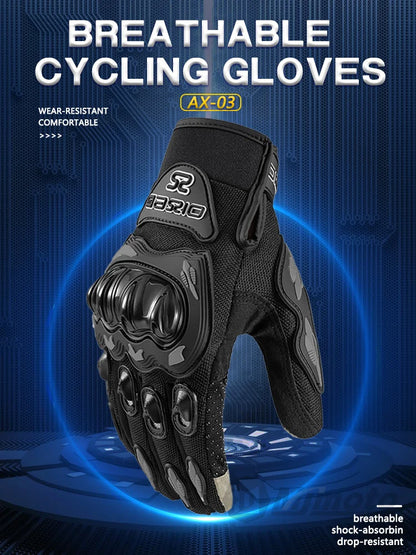 Summer Full-Finger Motorcycle Gloves – Breathable, Non-Slip, Touchscreen-Ready