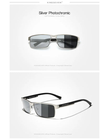 Photochromic Polarized Sunglasses by KINGSEVEN – Men’s Chameleon Pilot Eyewear for Driving