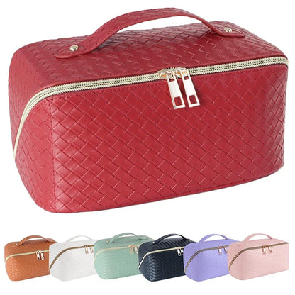 Portable Makeup Storage Bag – Luxury Leather Design for Ladies