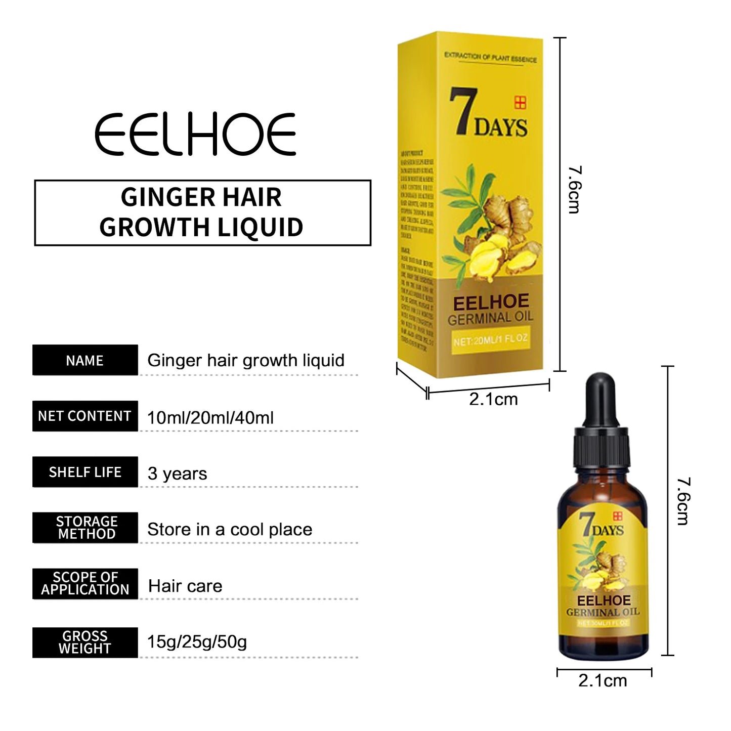 Ginger Hair Growth Oil – Natural Anti-Hair Loss & Hydrating Nutrient Solution
