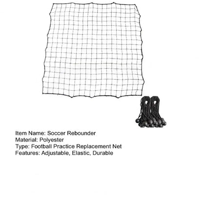 Portable Soccer Rebounder – Adjustable Angle Training Net with 20 Elastic Ropes