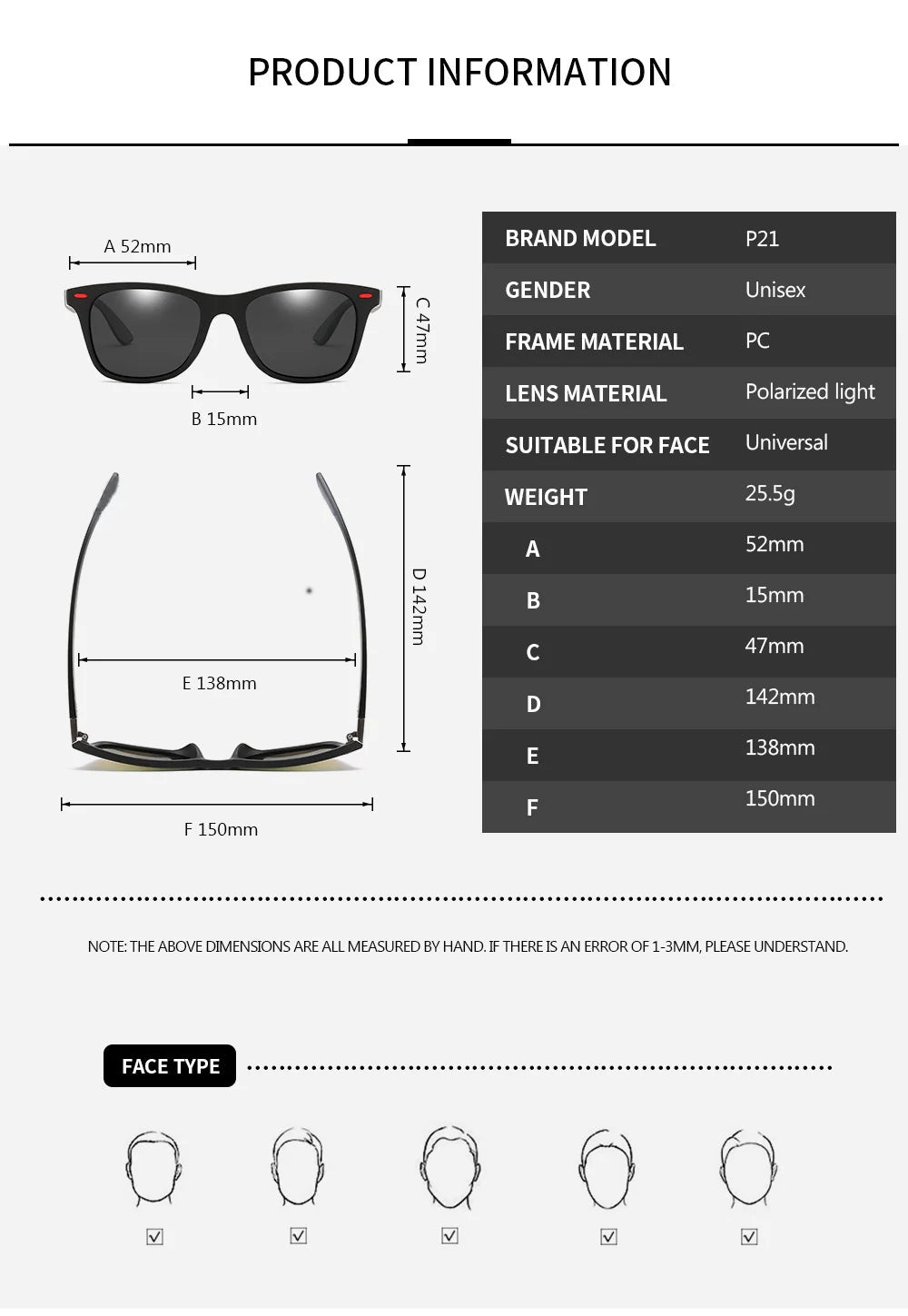 unisex Polarized Sunglasses – Stylish UV400 Eyewear for Driving