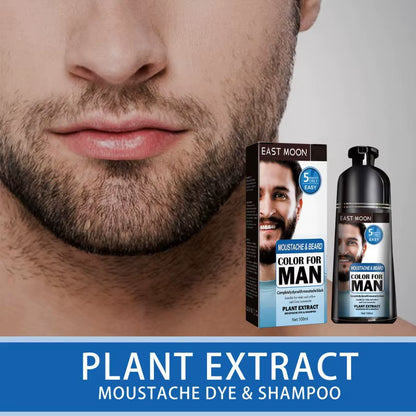 Beard Dye Shampoo Long Lasting Black Colorant Strengthening Nourishing Covering Grey Improving Thicker Men Permanent Dye Shampoo