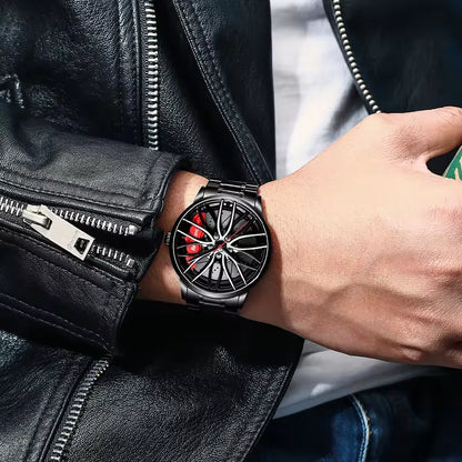 New Watches Men Sports Car Men Watches Quartz Waterproof Sport Rim Hub Wheel Wristwatch Car Quartz Men'S Watches Man Watch