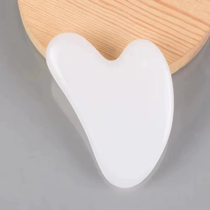 Portable Natural Resin Gua Sha Scraper Board Rose Quartz Scraper Face Lifting Anti-Wrinkle Massage Board Body Beauty Spa Massage