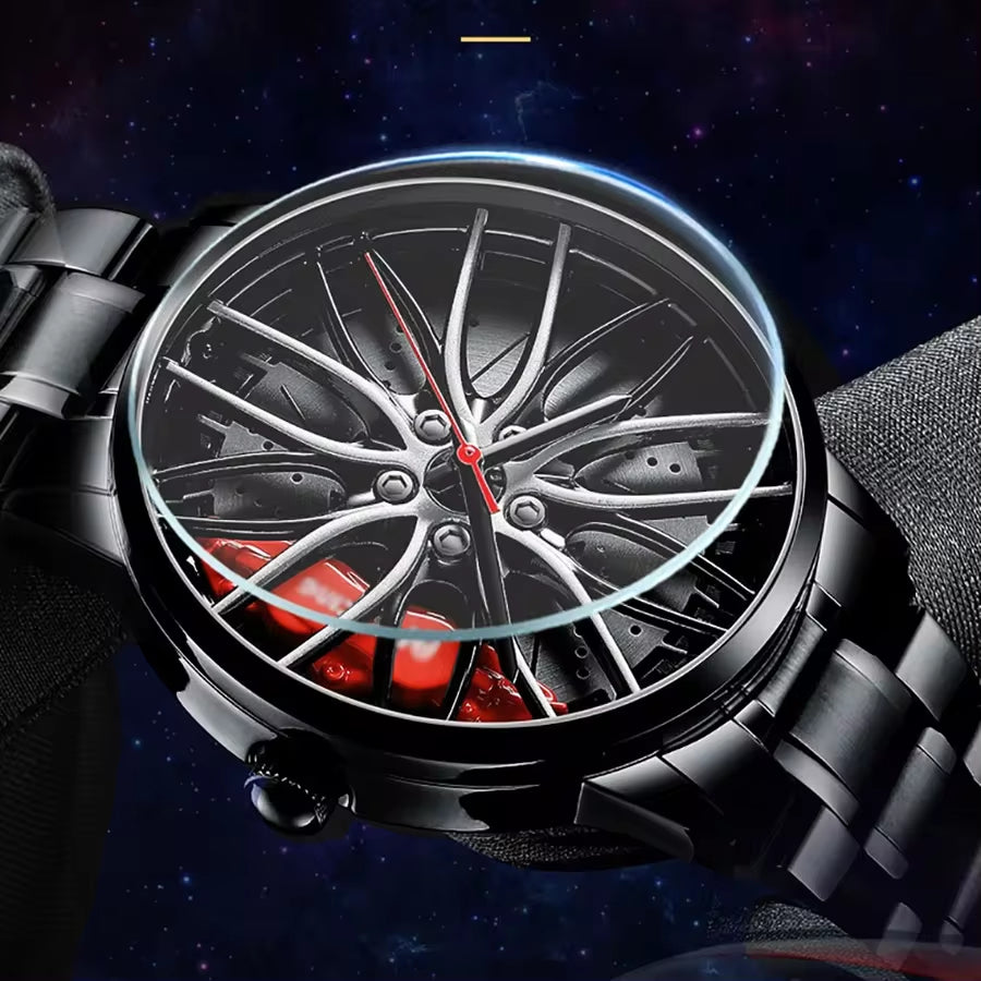 New Watches Men Sports Car Men Watches Quartz Waterproof Sport Rim Hub Wheel Wristwatch Car Quartz Men'S Watches Man Watch