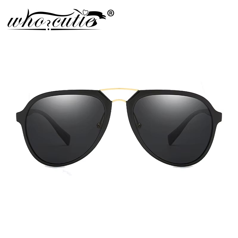 Ultralight TR90 Polarized Sunglasses Aviation Frame Men 2025 Brand Design Matte Black Fade Sun Glasses Driving Male Oculos S053