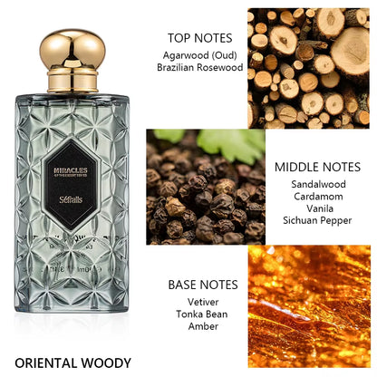 Séfralls NOIR WOOD NIGHT PERFUME WOODY FRAGRANCE 100Ml/3.4Fl.Oz Scent Woody Luxury Men'S Perfumes Fresh Long Lasting Cologne