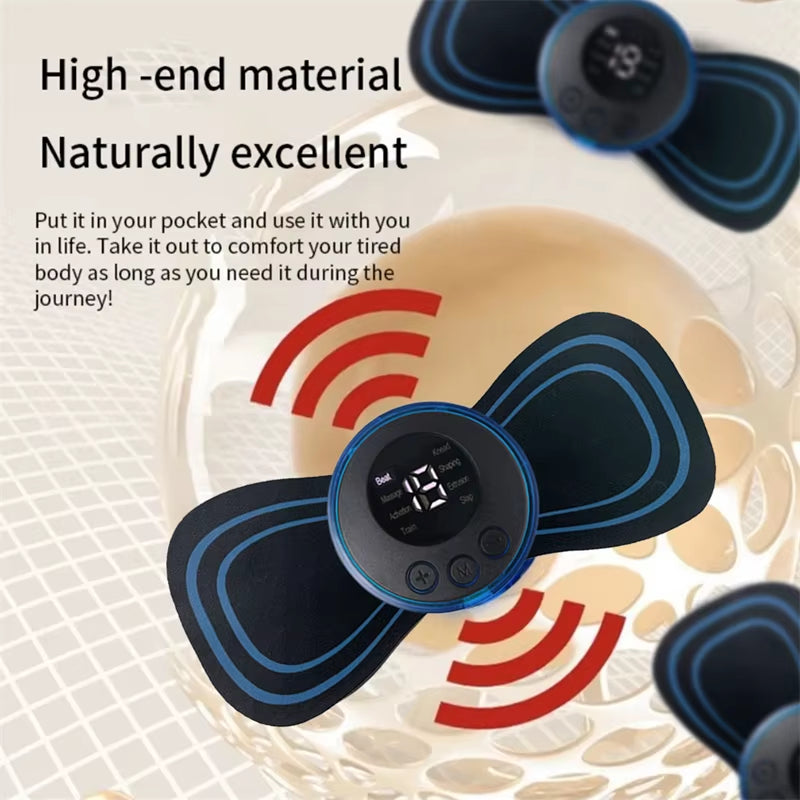 Muscle Electric Massager 2/3/4 Pcs EMS Neck Massage Machine 8 Modes 19 Levels of Strength Vibrater Instrument