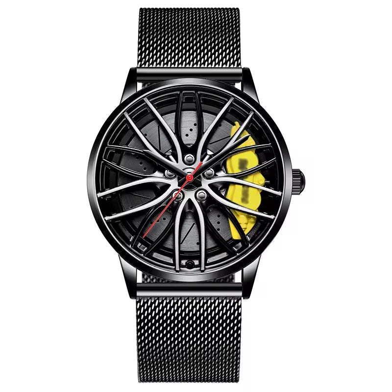 New Watches Men Sports Car Men Watches Quartz Waterproof Sport Rim Hub Wheel Wristwatch Car Quartz Men'S Watches Man Watch