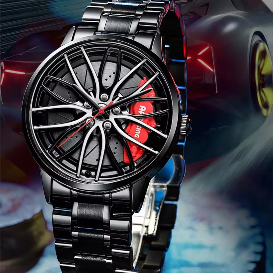 New Watches Men Sports Car Men Watches Quartz Waterproof Sport Rim Hub Wheel Wristwatch Car Quartz Men'S Watches Man Watch
