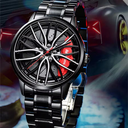 New Watches Men Sports Car Men Watches Quartz Waterproof Sport Rim Hub Wheel Wristwatch Car Quartz Men'S Watches Man Watch