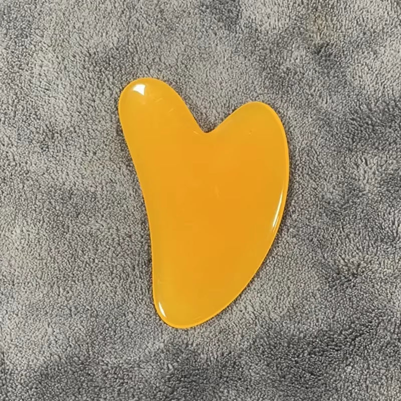 Portable Natural Resin Gua Sha Scraper Board Rose Quartz Scraper Face Lifting Anti-Wrinkle Massage Board Body Beauty Spa Massage