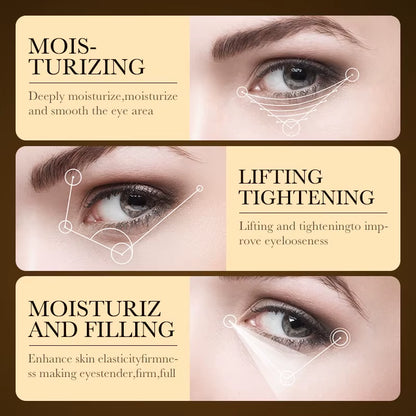 24K Gold Hyaluronic Acid Eye Cream anti Dark Circles Eye Bags Firming Moisturizing Eyes Skin Care Prodcuts