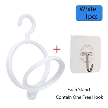 Hanging Wig Stand for Wigs White Black Wig Hanger for Multiple Wigs Durable Wig Holder for Salon Display Wall Wig Stand Holder