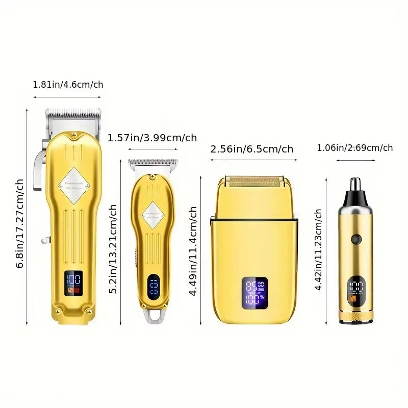 Hair Clippers for Men T-Blade Nose Hair Trimmer Foil Shavers for Men Barber Kit 4 in 1 Professional Men Hair Clippers